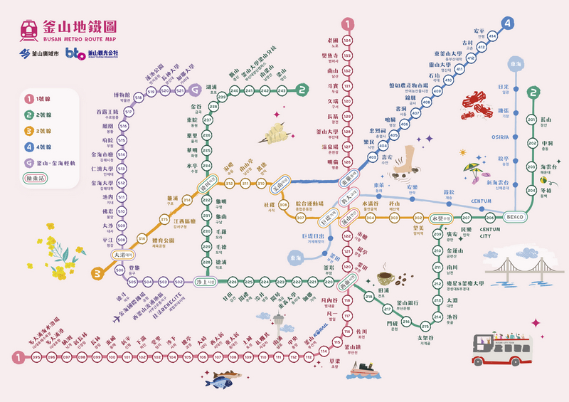 釜山地鐵路線圖
