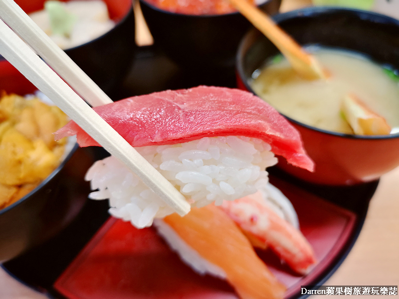 札幌早餐,札幌美食,札幌丼飯,北海道海膽蓋飯,北海道景點,二條市場推薦,近藤昇商店,壽司五膳,海鮮蓋飯,寿司処,寿司処けいらん,二條市場美食