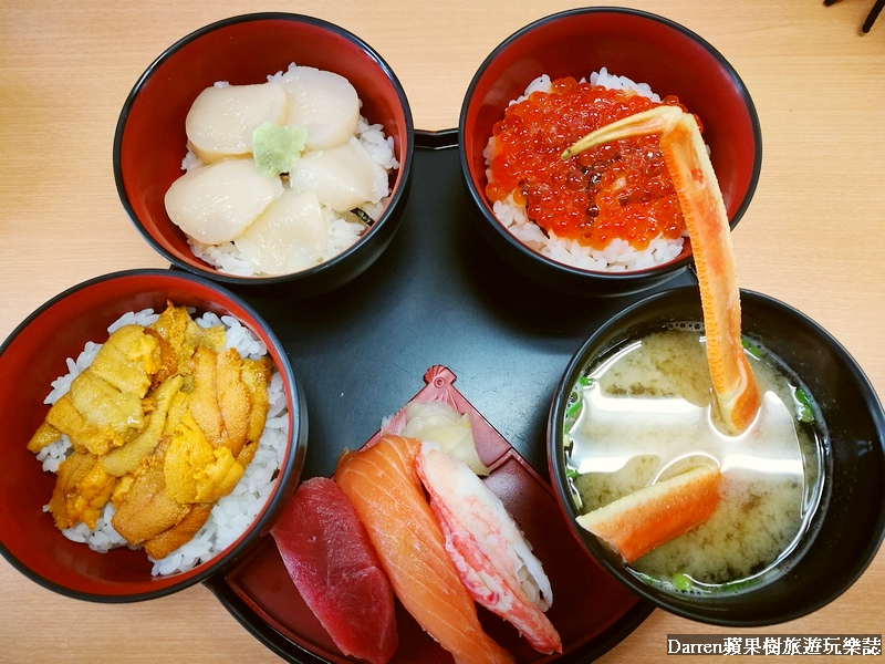 札幌美食,札幌丼飯,北海道海膽蓋飯,北海道景點,二條市場推薦,近藤昇商店,壽司五膳,海鮮蓋飯,寿司処,寿司処けいらん,二條市場美食,札幌早餐